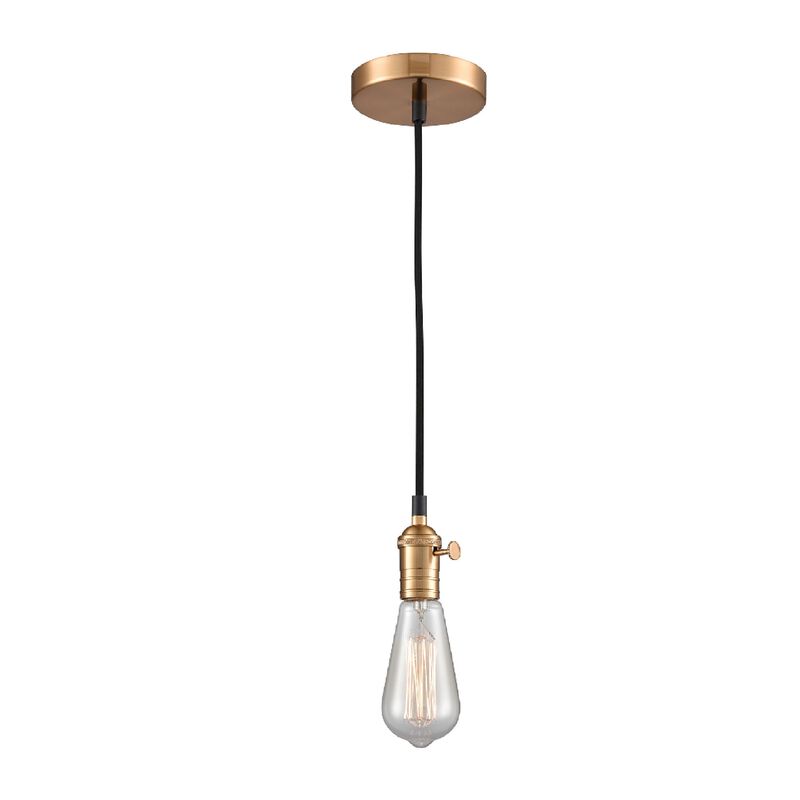 5" Dark Nickel Socket Pendant 1-Light Hanging Mini Pendant Ceiling Light Fixture