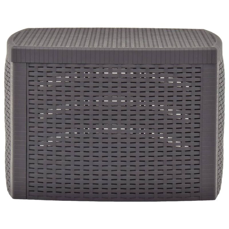 vidaXL Side Table Mocha 21.3"x21.3"x14.4" Plastic