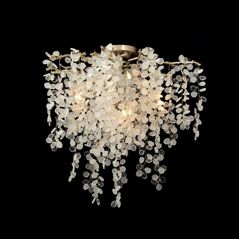 Shiro-Noda Five-Light Semi-Flush Chandelier