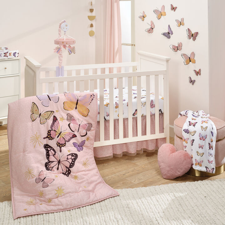 Lambs & Ivy Butterfly Dreams 3-Dimensional Wings Colorful Wall Decals/Stickers
