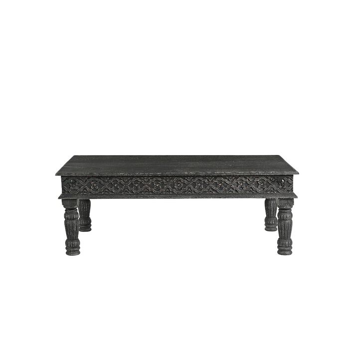 Taran Designs Eldris Carved Solid Wood Coffee Table