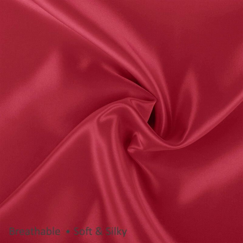 Satin Pillow Case with Zipper - Luxury Pillow Cover (Pillowcase Set of 2)