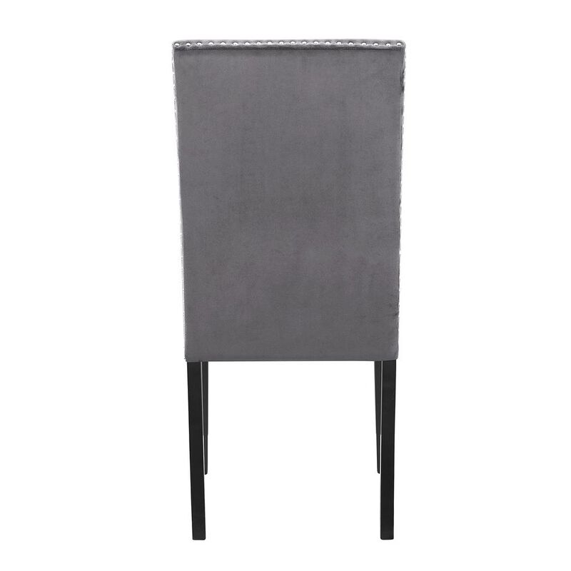 New Classic Furniture Celeste Gray Wood Upholstered Dining Chair (Set of 6)