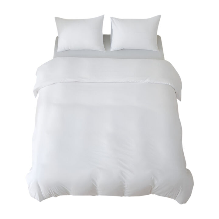 Duvet Cover Set – 3-Piece Solid Color Bedding, 1 Cover & 2 Pillow Shams