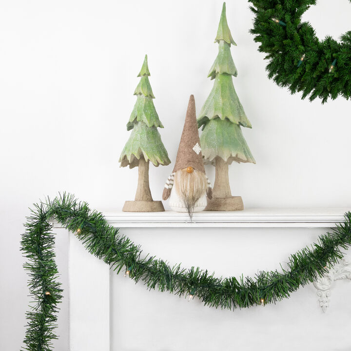 18' x 3" Pre-Lit Pine Two-tone Artificial Christmas Garland  Clear Lights