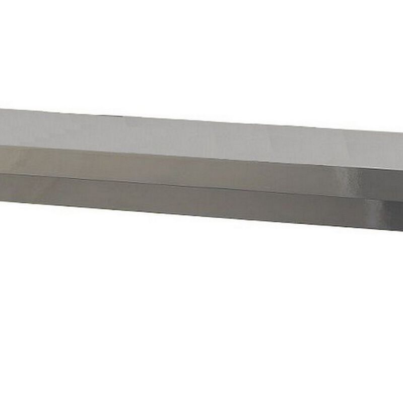 Joey 60 Inch Modern Bar Table, Lacquered Gray Finish, Composite Wood Frame-Benzara