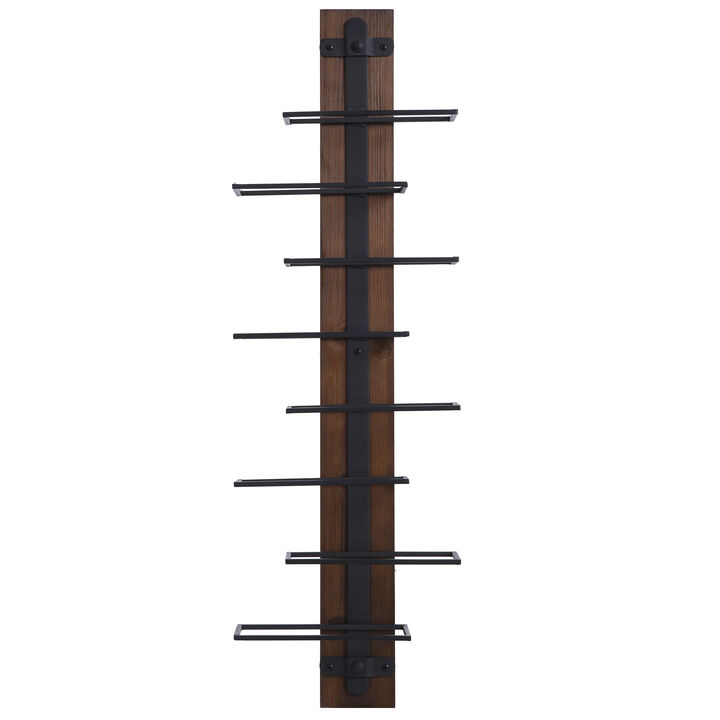 Wood and metal  wine holder