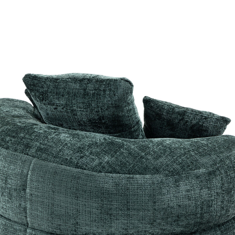 Merax Single Gaming Sofa Bean Bag Chenille Chair Couch with 3 Pillows