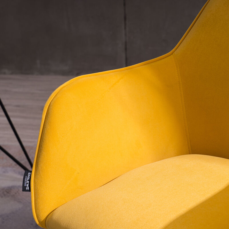 Modern Velvet Fabric Material Adjustable Height 360 Revolving Home Office Chair