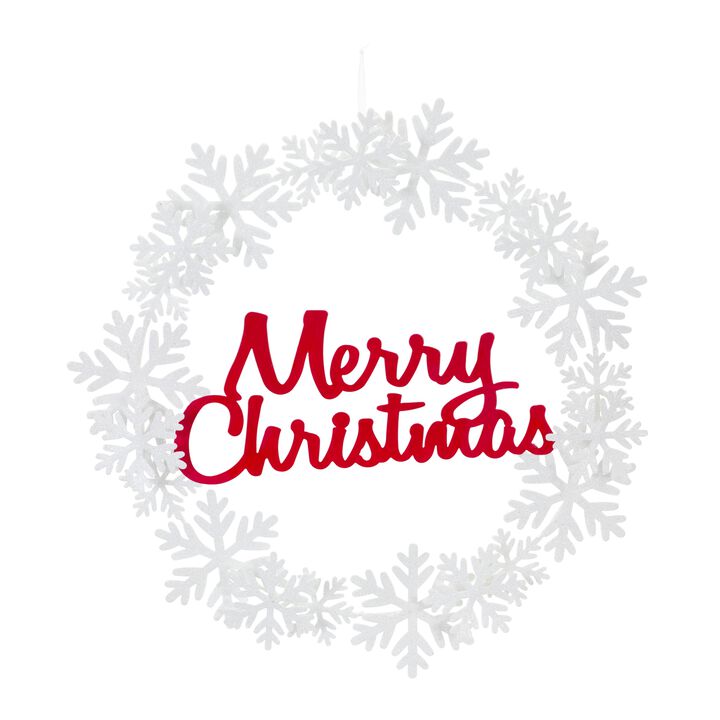 Iron Merry Christmas Wreath for Festive Seasonal Display