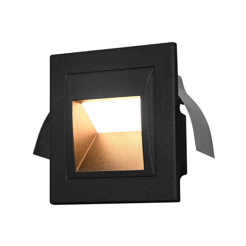 VONN Lighting Low-Voltage 2-Watt Integrated LED Outdoor Steps Light in Matte Black