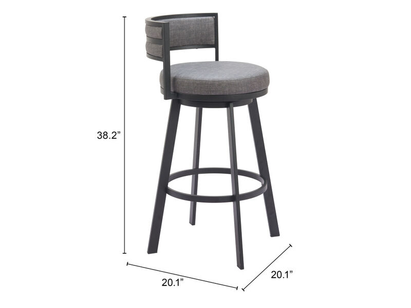 Gimsby Swivel Barstool Gray