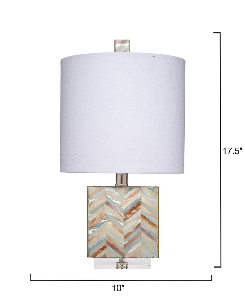 Garbo Table Lamp, Mixed Blue