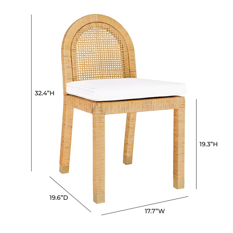 Amara Natural Rattan Arched Back Dining Chair