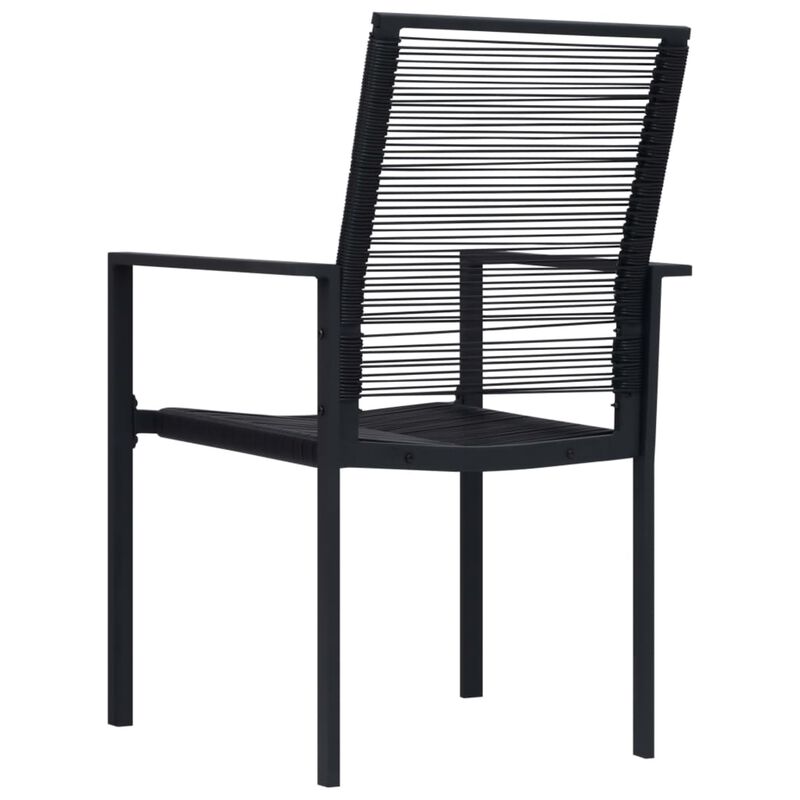 vidaXL Patio Chairs 4 pcs PVC Rattan Black