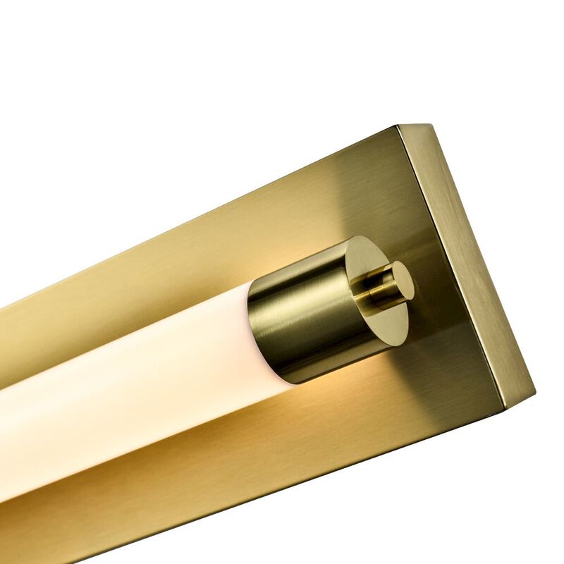 VONN Lighting Integrated LED ADA Compliant Bathroom Wall Lighting Fixture in Antique Brass