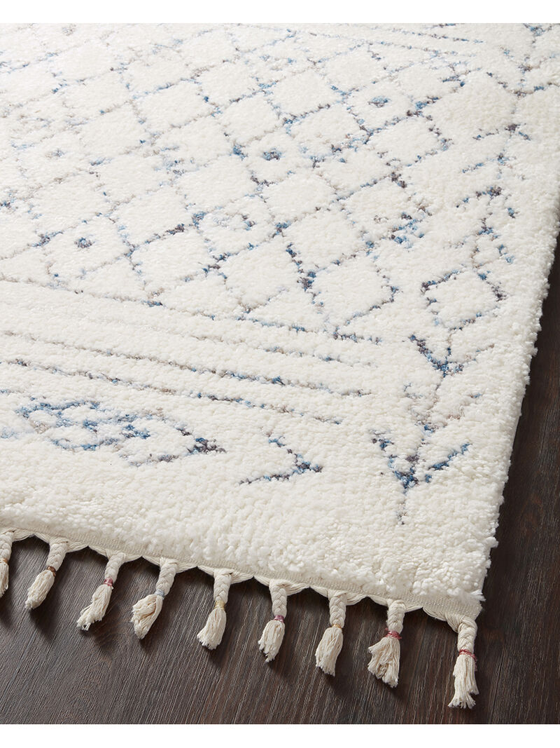 Ronnie RON02 Ivory/Sky 18" x 18" Sample Rug