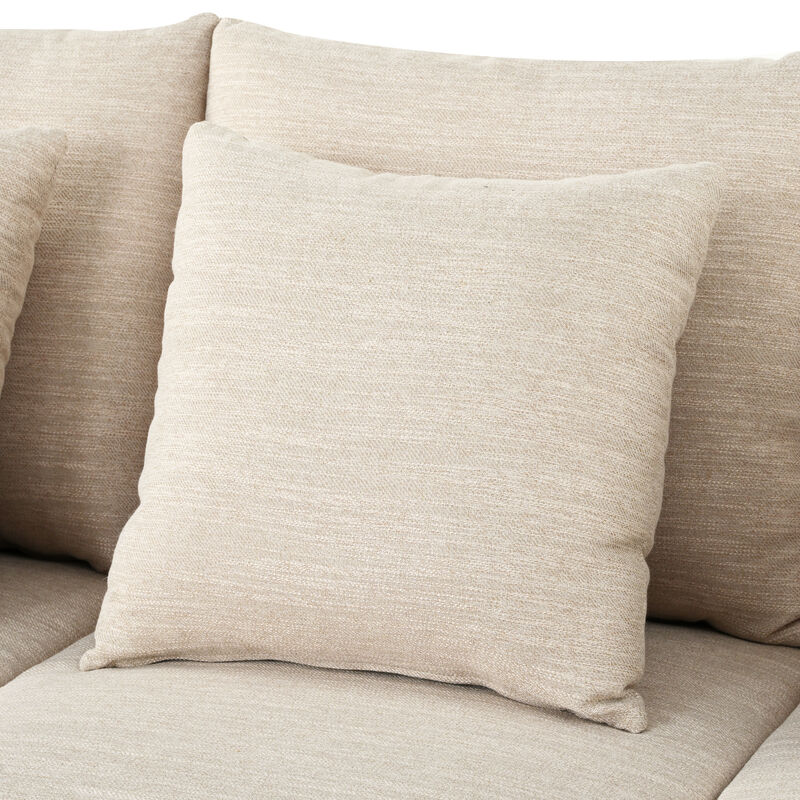 Merax Comfy 3-seat Sofa with Wooden Legs