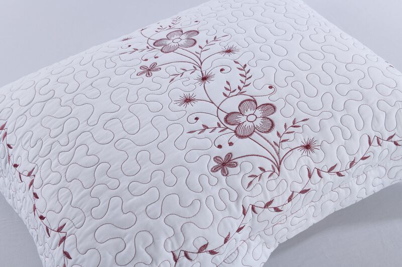 Marcielo 2 Pcs Embroidered Floral Pillow Shams