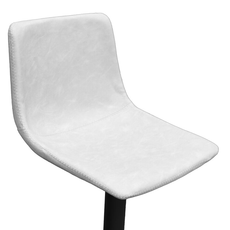 LeisureMod Tilbury Modern Adjustable Bar Stool With Footrest & 360-Degree Swivel Set of 2