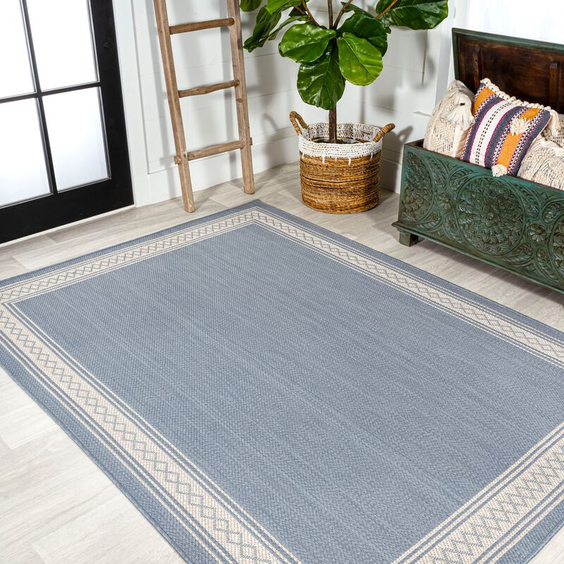 Lucia Classic Diamond Border Indoor/Outdoor Area Rug