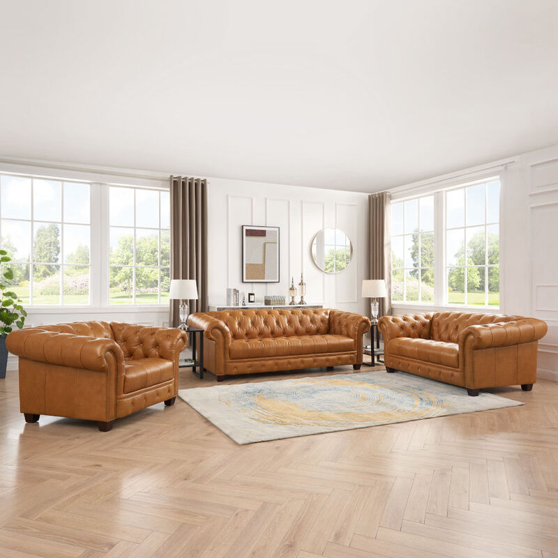 York Top Grain Leather Chair