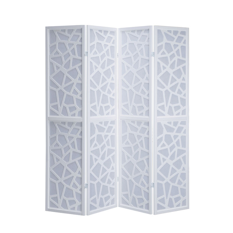 Streamdale Giyano 4 Panel Screen Room Divider, White