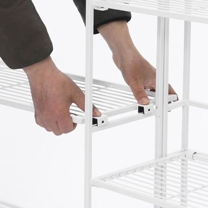 Convenience Concepts Xtra Storage 3 Tier Folding Metal Shelves with Set of 2 Extension Shelves