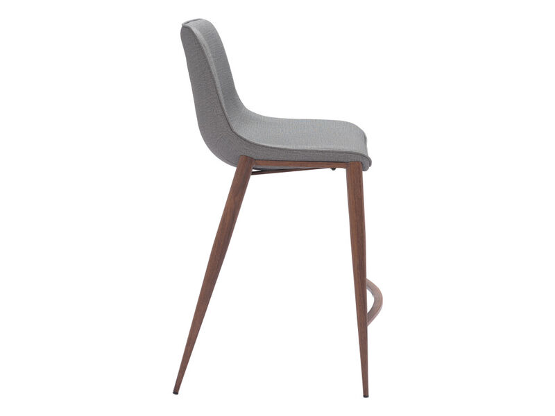 Magnus Counter Stool (Set of 2) Slate Gray & Walnut