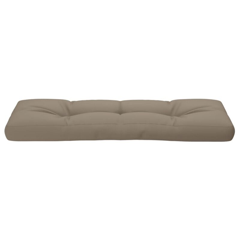 Moni Outdoor Cushion for Bench, Deep Tufted, Taupe Fabric, 47 Inch - Benzara