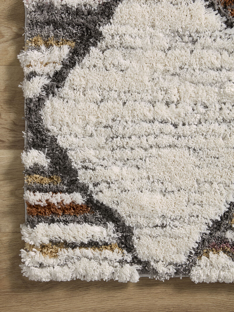 Levitt LEV05 Ivory/Fiesta 7'10" x 10' Rug