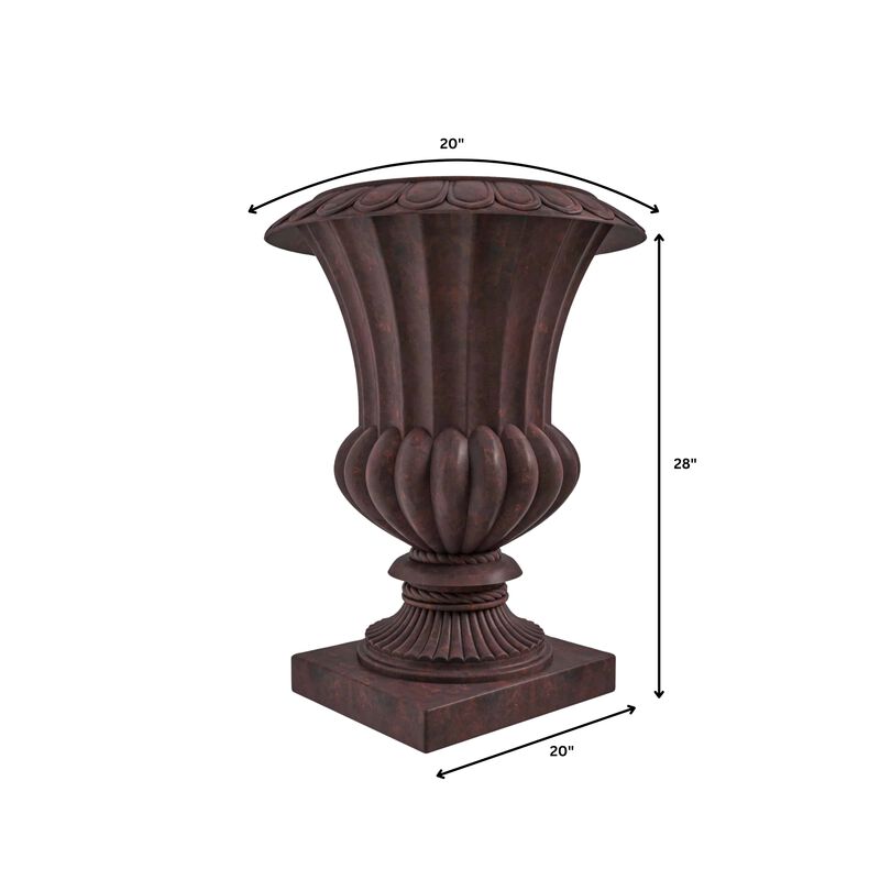 LeisureMod Lotus Series Fiberstone and MgO Clay Urn Planter