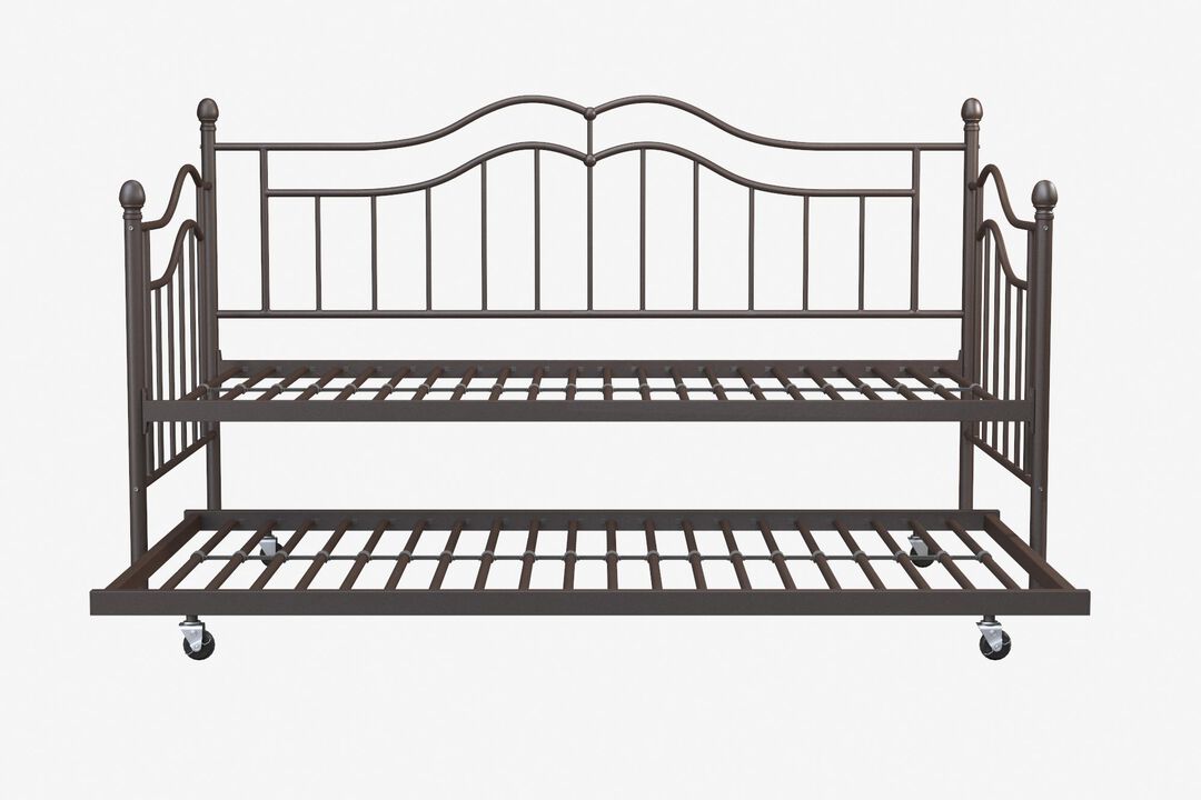Atwater Living Selene Daybed and Trundle, Bronze Metal