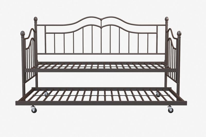 Atwater Living Selene Daybed and Trundle, Bronze Metal