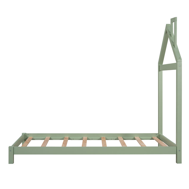 Merax Wood Platform Bed with House-shaped Headboard
