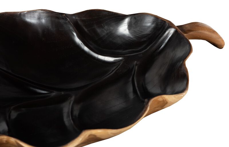 Leaf Bowl Natural and Black