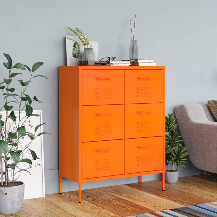 vidaXL Drawer Cabinet 31.5"x13.8"x40" Steel