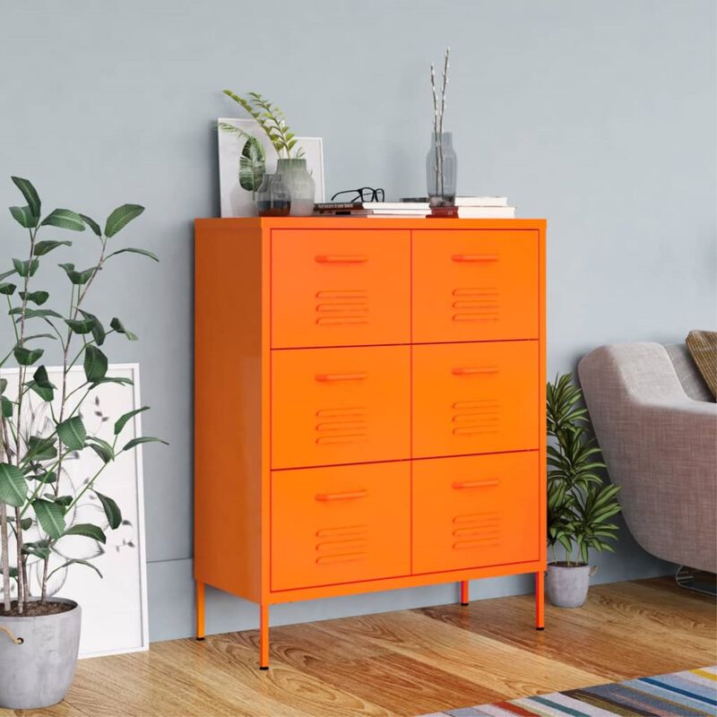 vidaXL Drawer Cabinet 31.5"x13.8"x40" Steel