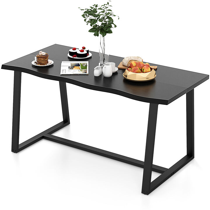 Large Dining Table with Wavy Edge for Elegant and Unique Dining Room Decor