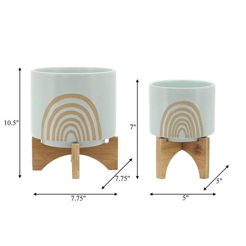 Arch Planter with Stand, Mint Set