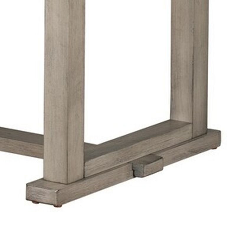 Lais 60 Inch Dining Table, Rectangular, Diamond Wood Grain Pattern, Gray - Benzara