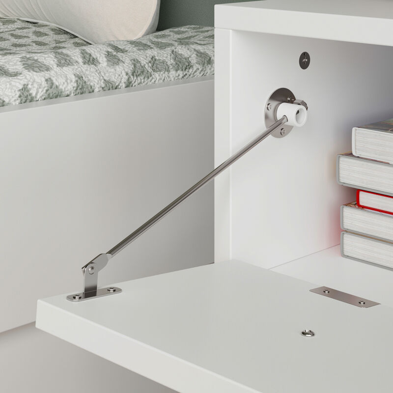 FUFU&GAGA Robot-Themed Storage Cabinet - Modern Organizer, (27.6" H x 18.9" W x 15.7" D) ,White