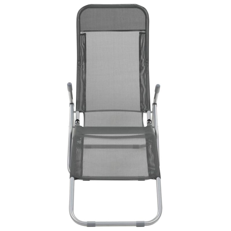 vidaXL Folding Sun Loungers 2 pcs Textilene Anthracite
