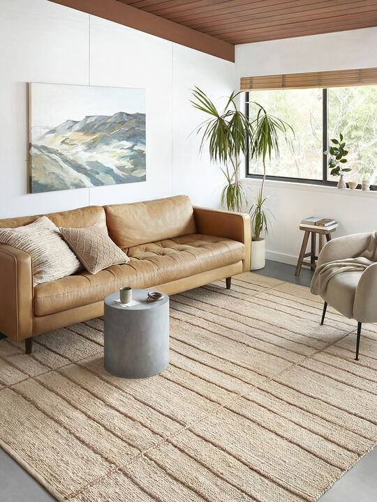 Bodhi BOD04 Ivory/Natural 18" x 18" Sample Rug