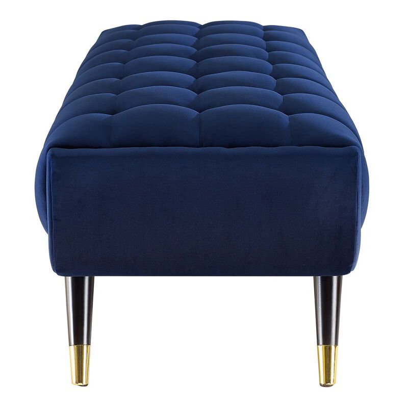 Adept 60" Performance Velvet Bench-Benzara