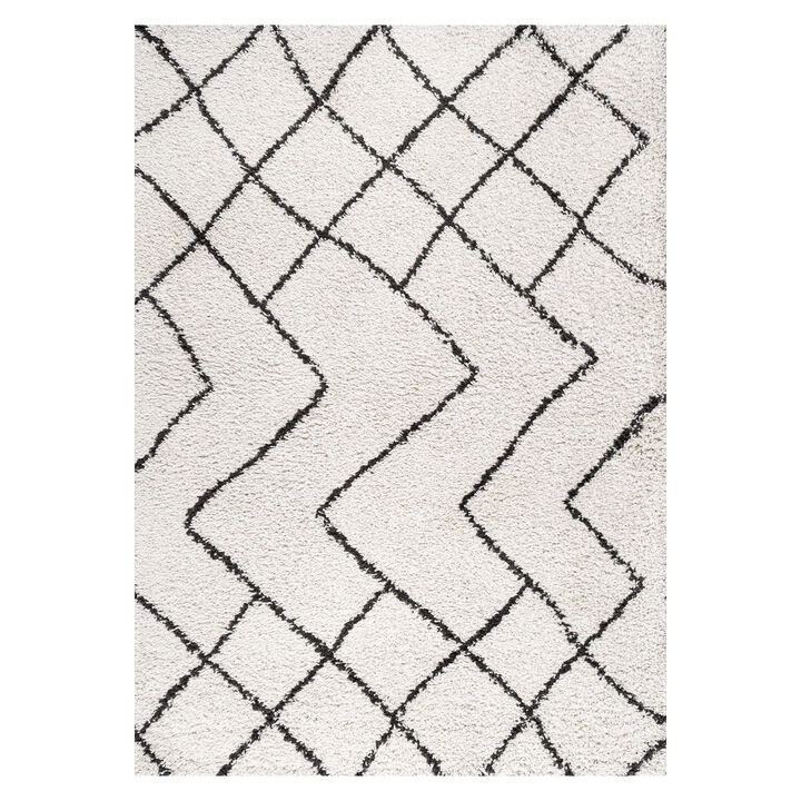 Inca Moroccan Diamond Shag Area Rug