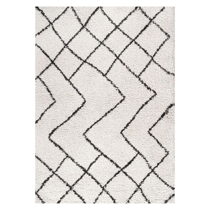Inca Moroccan Diamond Shag Area Rug
