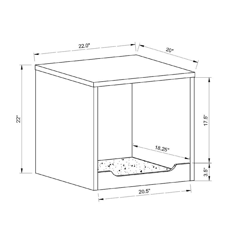 End Table Pet Cove Dark Walnut
