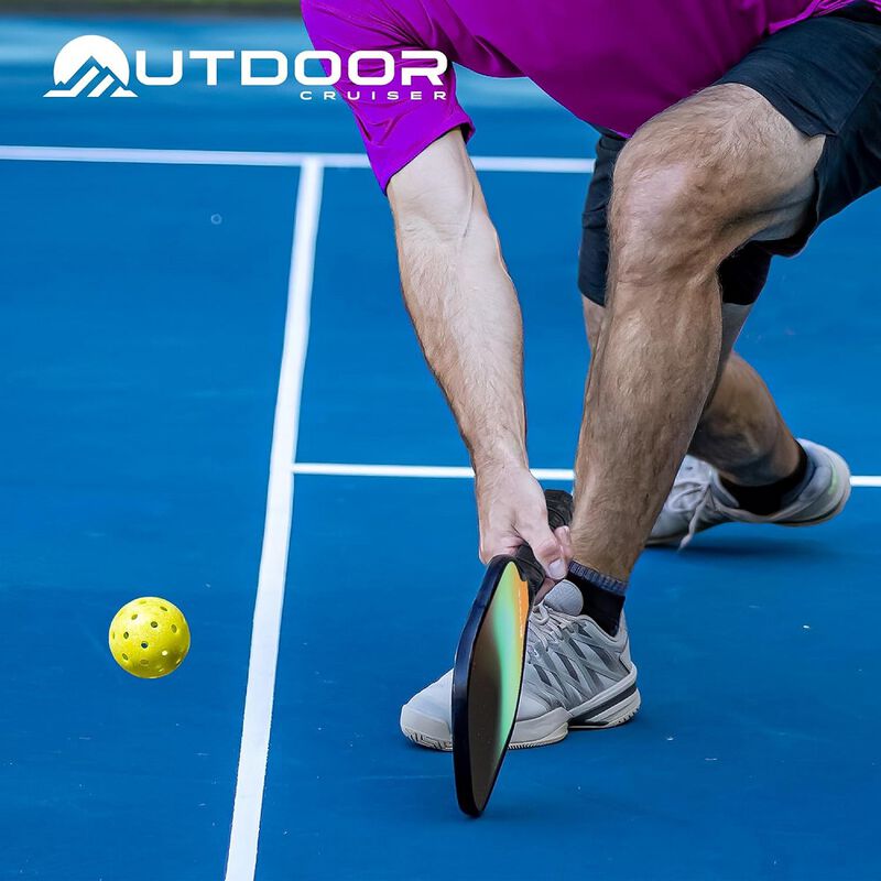 Outdoor Cruiser Pickleball Paddle Set – USAPA Approved, Premium Fiberglass Paddles with Lightweight Shock-Absorbing Grip, Includes 2 Rackets, 4 Balls, Grip Tapes, and Sling Carry Bag