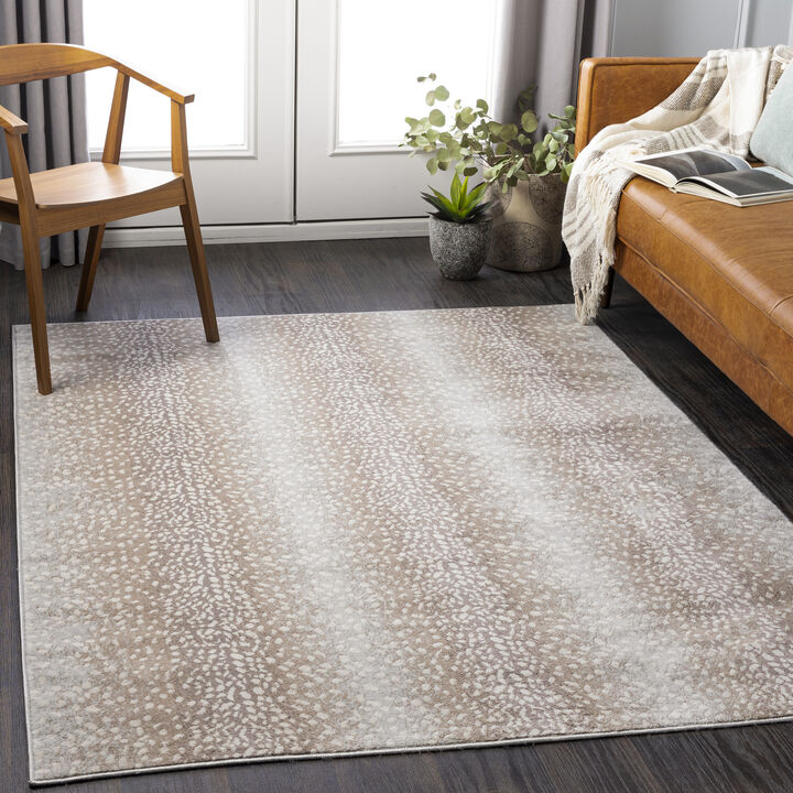Roma ROM-2374 6'7' Round Beige Rug